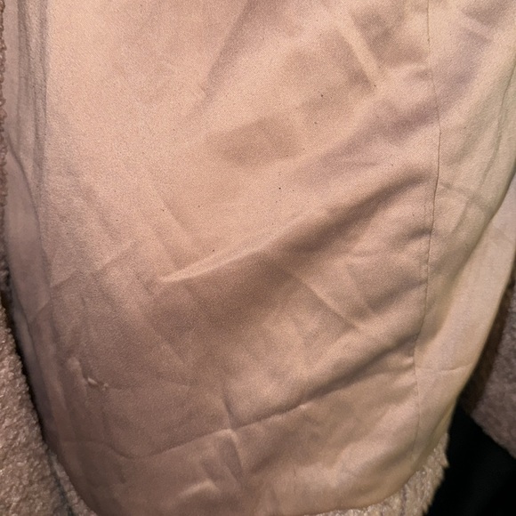 Lucky Brand size XL Blush Double Breasted Faux Shearling Fur Teddy Coat - Picture 5 of 9